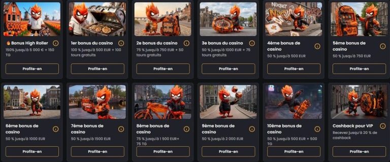 Nixbet Casino bonus bienvenue